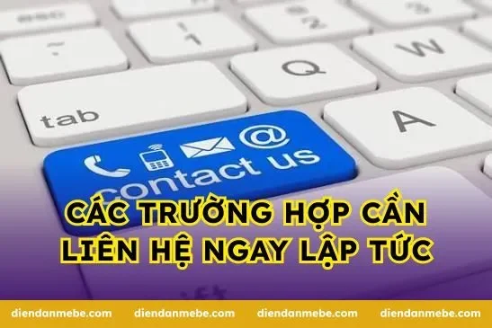 Các Trường Hợp Cần Liên Hệ Ngay Lập Tức