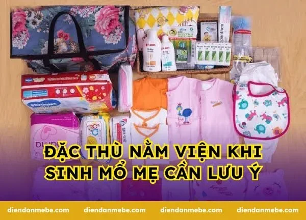 Đặc thù nằm viện khi sinh mổ mẹ cần lưu ý