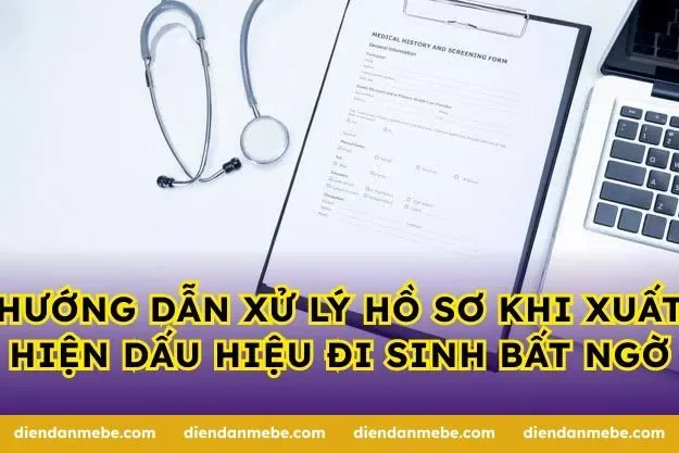 Hướng dẫn xử lý hồ sơ khi xuất hiện dấu hiệu đi sinh bất ngờ