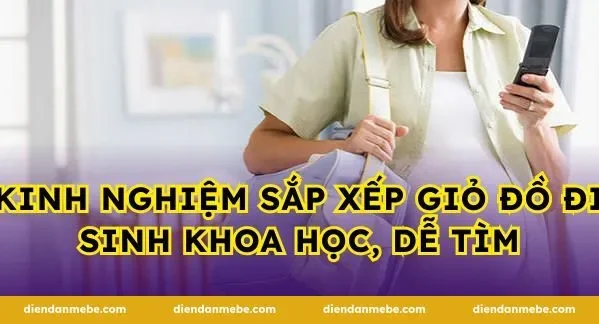 Kinh nghiệm sắp xếp giỏ đồ đi sinh khoa học, dễ tìm