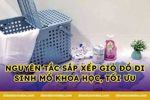 Nguyên tắc sắp xếp giỏ đồ đi sinh mổ khoa học, tối ưu