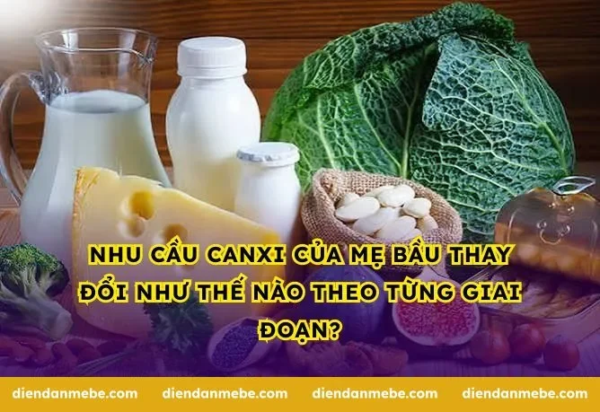 Nhu cầu canxi của mẹ bầu thay đổi như thế nào theo từng giai đoạn?