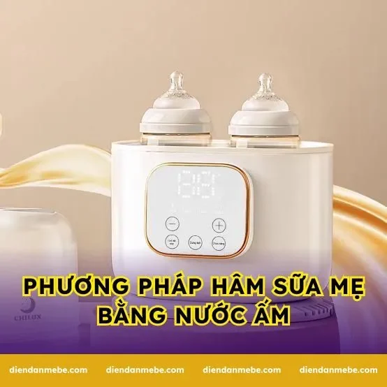 Phương pháp hâm sữa mẹ bằng nước ấm