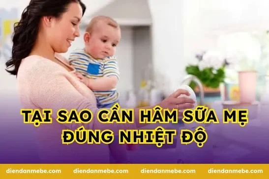 Tại sao cần hâm sữa mẹ đúng nhiệt độ