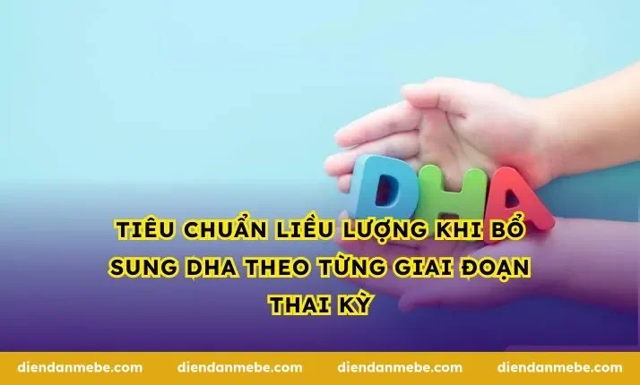 Tiêu chuẩn liều lượng khi bổ sung DHA theo từng giai đoạn thai kỳ